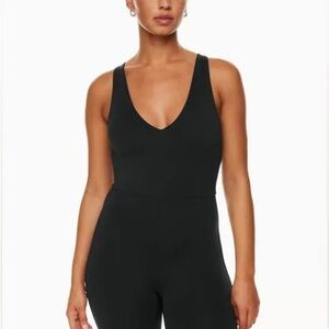 Aritzia The Group by Babaton Organic Soft Contour V-Neck Jumpsuit Romper XS